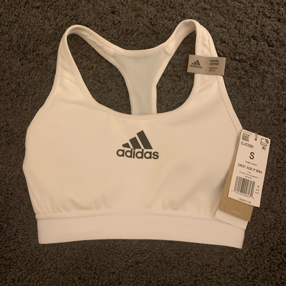 Adidas White Sports Bra NWT